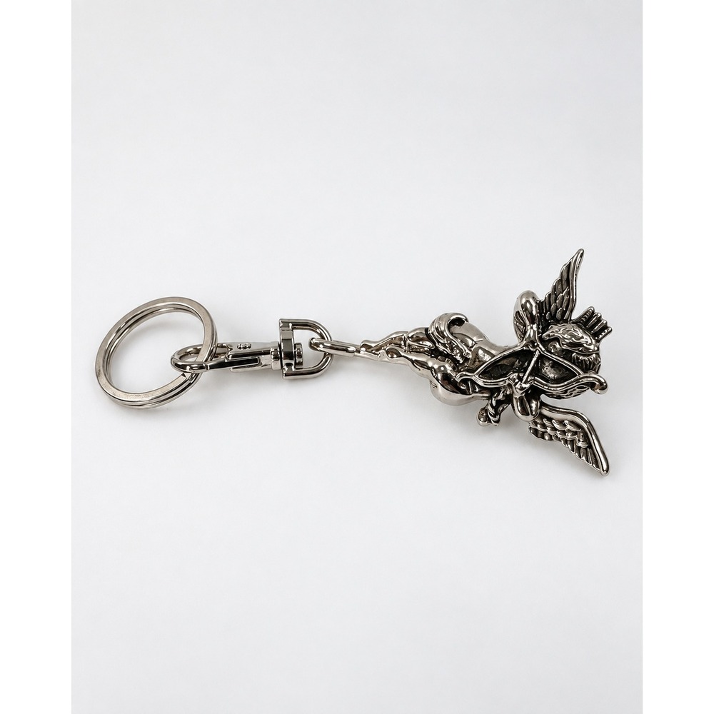 Silver Tone Winged Fairy Angel Keychain Bag Charm Approx 4 Inch Length